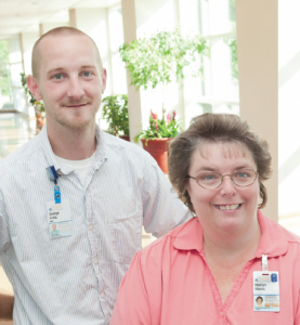  Health Unit Coordinators Billy Craig and Marilyn Morris received awards for their outstanding work helping patients and staff.