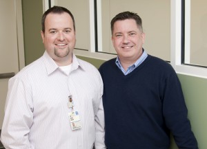 UVA employee Mike Miller, left, recently had a kidney transplant at UVA. His friend Paul Watson, right, donated the kidney.