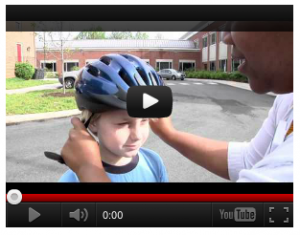 Watch how to fit your child's bike helmet the right way
