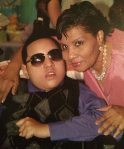 Image of Spencer and Wanda West. Spencer is a Children's Hospital patient with cerebral palsy.