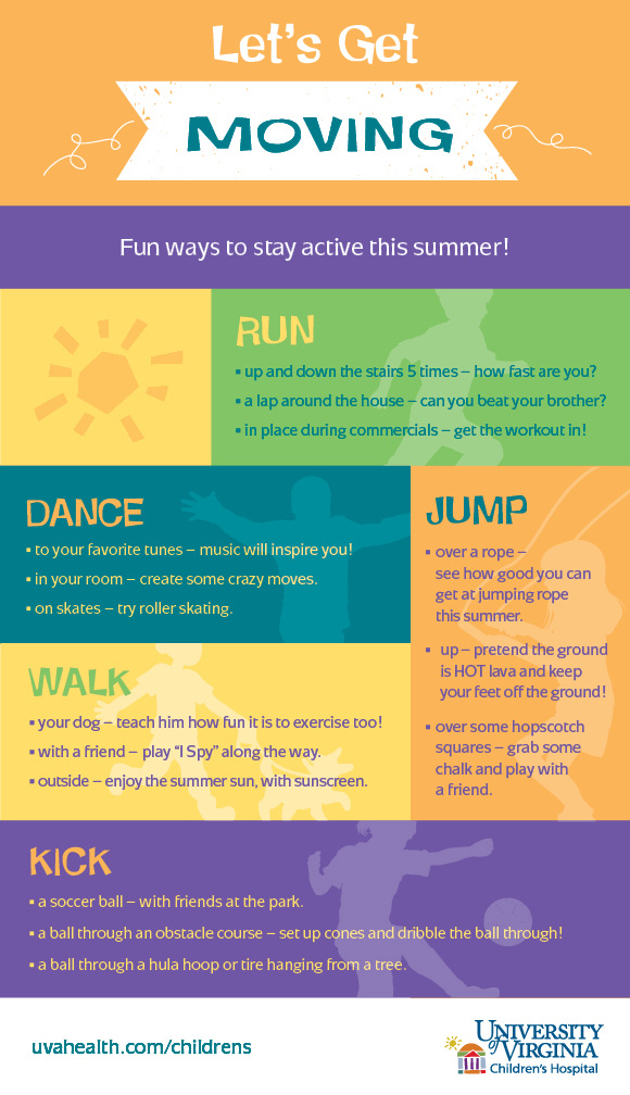 Ways to Keep Your Kids Active Over the Summer infographic