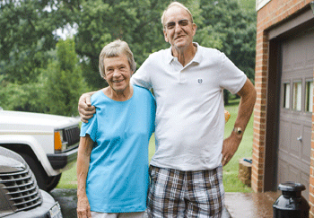 Frances and Charlie, who faced lung cancer