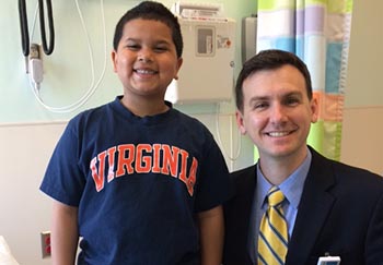 christopher at the uva children's hospital pediatric emergency room