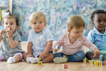 Babies playing in daycare