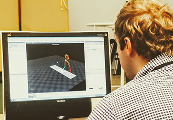 The digital animation of a runner provides in-depth force analysis.