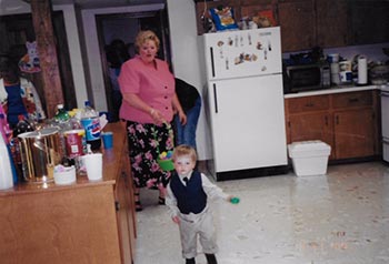 Lisa Coleman and her son before her gastric bypass weight loss surgery