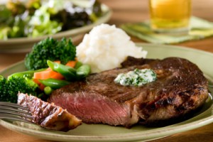 Only poultry can be labeled free range, but you might see the words "grass fed," "pasture raised," "organic" or "natural" on this steak's packaging. 