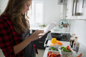 woman cooking, dinner, recipe
