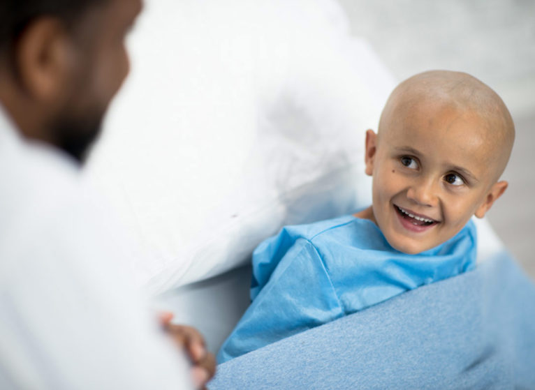 young cancer patient with doctor