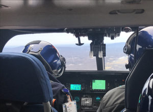 A view from inside Pegasus, UVA's medical helicopter