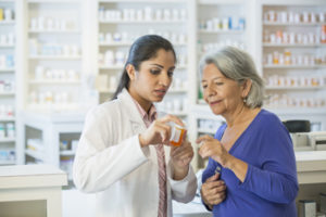 pharmacist talking to patien