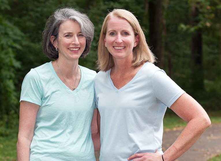 Two women who had the same hip surgery exercising pain-free