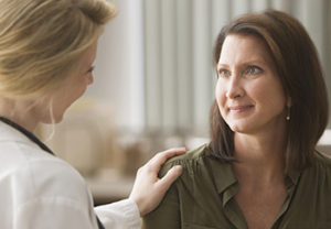 doctor reassures concerned patient