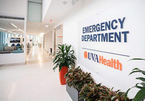 UVA Health emergency dept. hallway