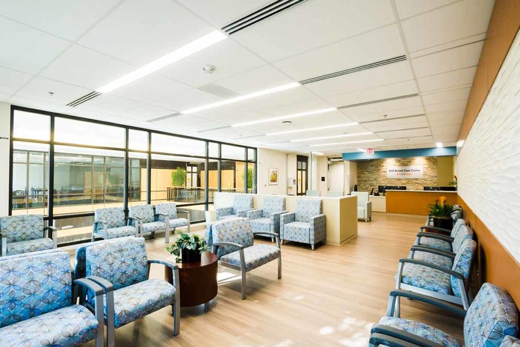 lobby of the new breast care center