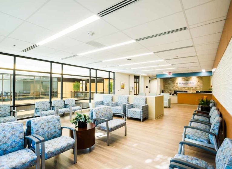 lobby of the new breast care center