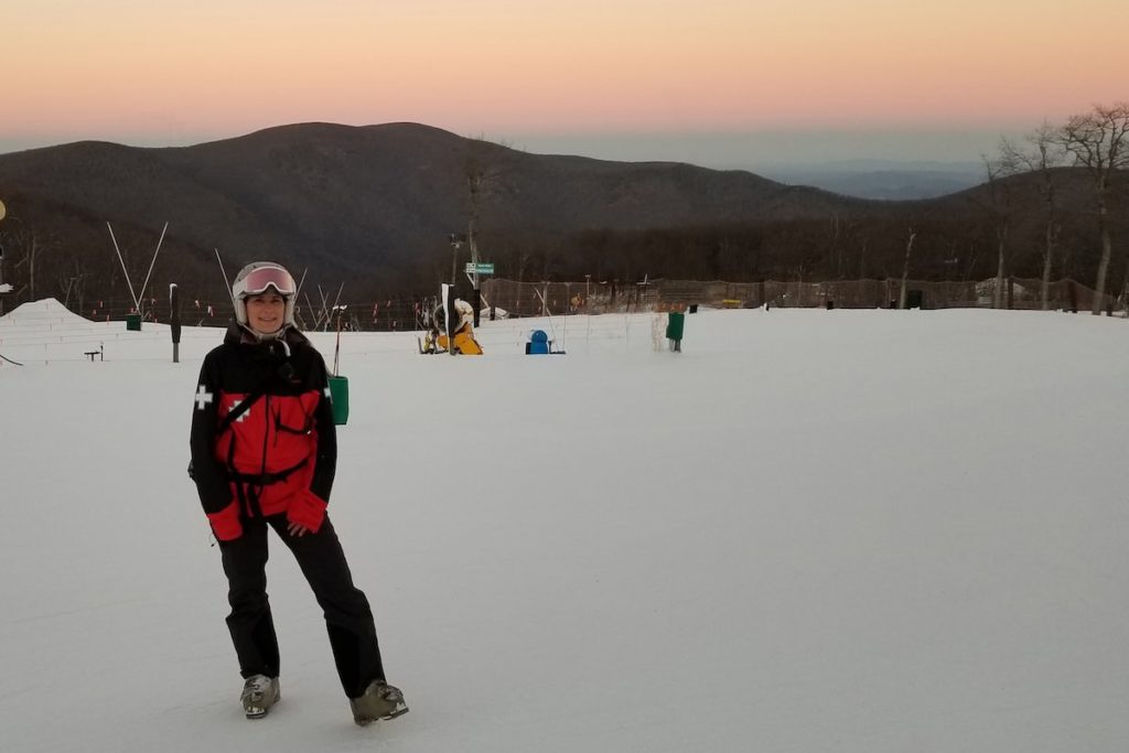 Sharon Flynn, skiing, shares her experience with a heart rhythm disorder
