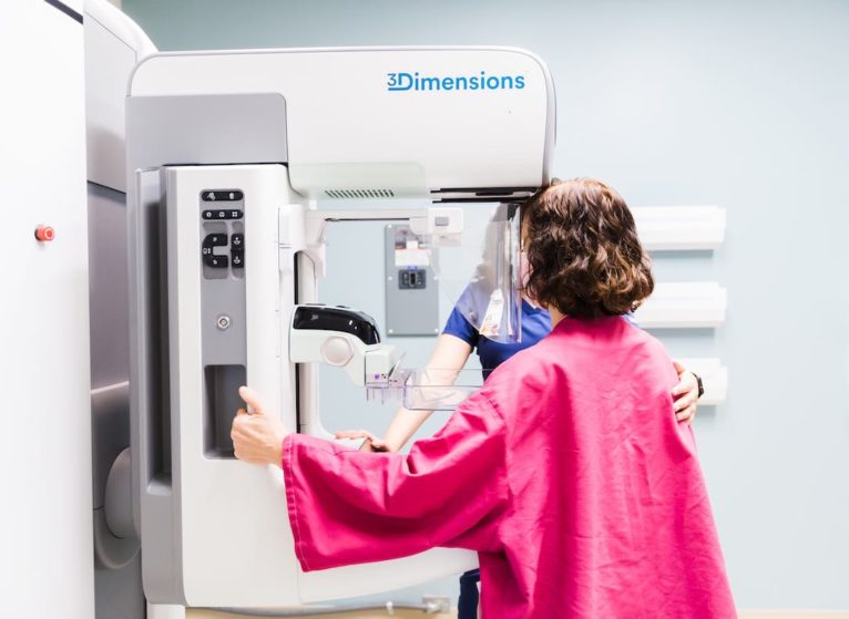 woman getting a mammogram at UVA Health