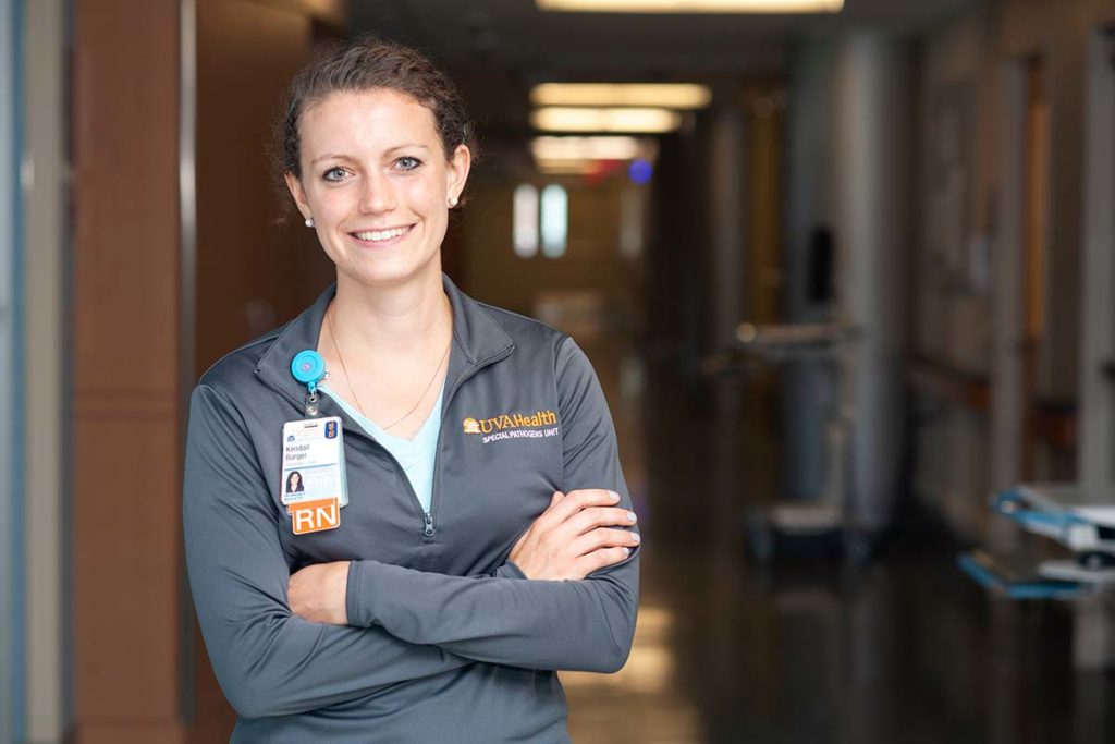 Kendall Barger, RN, at UVA Medical Center