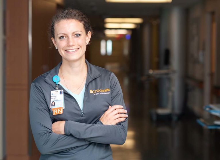 Kendall Barger, RN, at UVA Medical Center