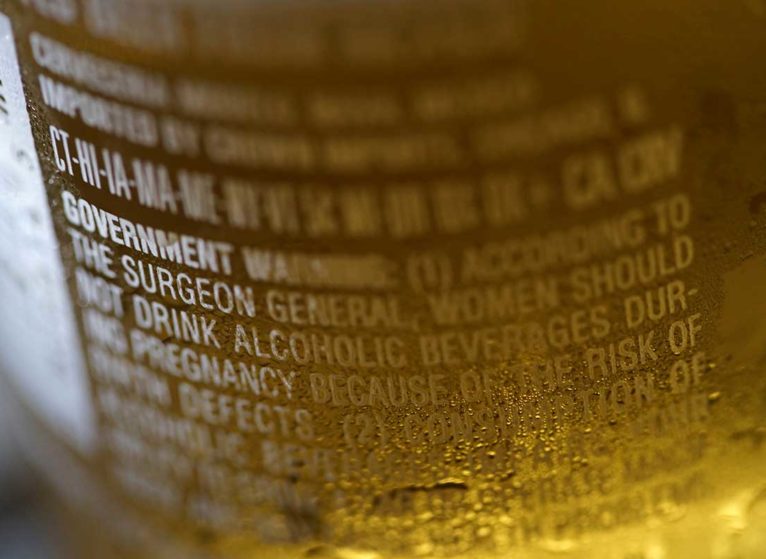 health warning on alcohol
