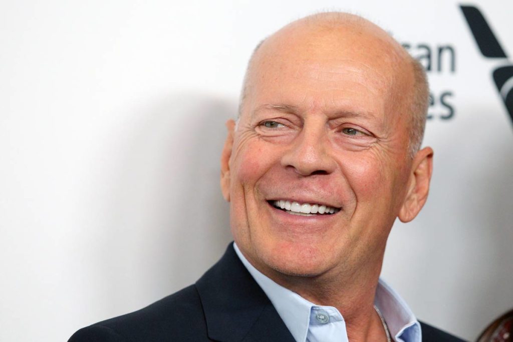 Celebrity Bruce Willis having trouble getting words out
