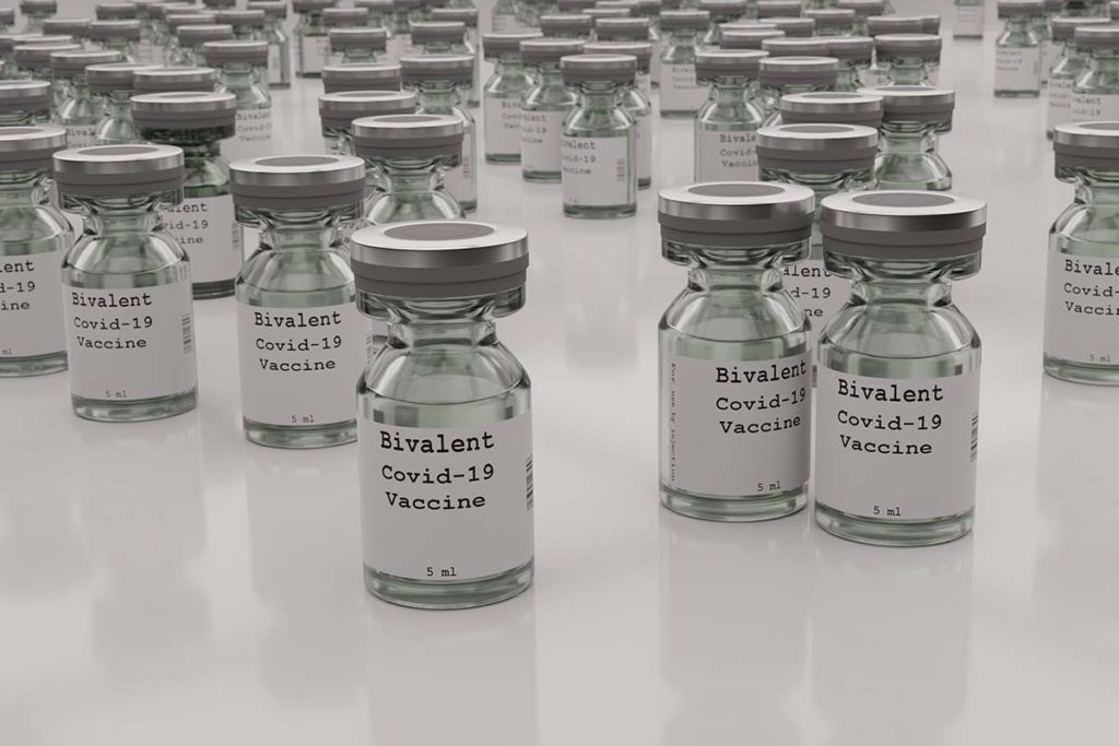 vials of bivalent covid vaccine doses