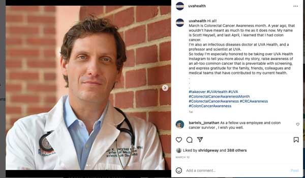 Dr. Heysell's UVA Health Instagram takeover