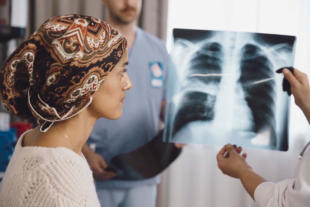 cancer patient at appointment