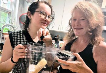 Learning to enjoy food, a mom is a reformed almond mom, with her teen.