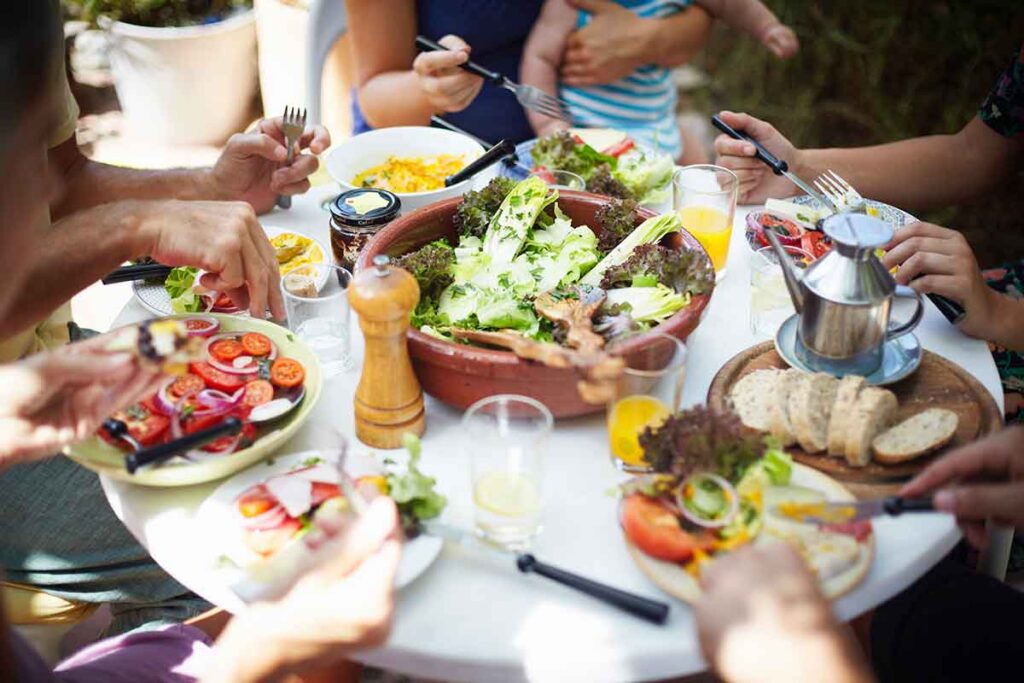 Plant sterols occur in healthy foods like this dinner of salad.