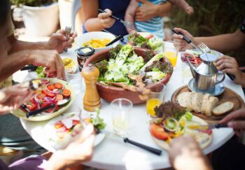 Plant sterols occur in healthy foods like this dinner of salad.