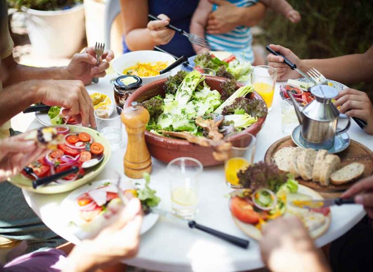 Plant sterols occur in healthy foods like this dinner of salad.