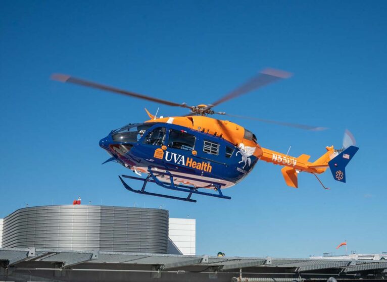 UVA Health helicopter landing